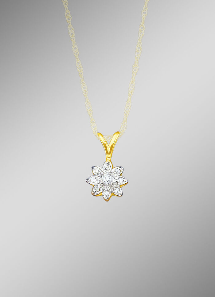 Hanger met briljant en diamanten 