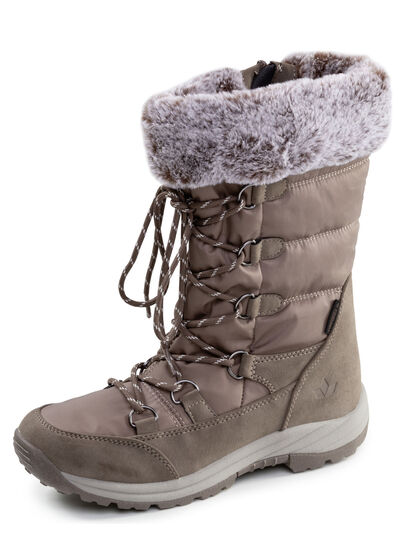 Gevoerde dameslaarzen, winterschoenen, met rits 