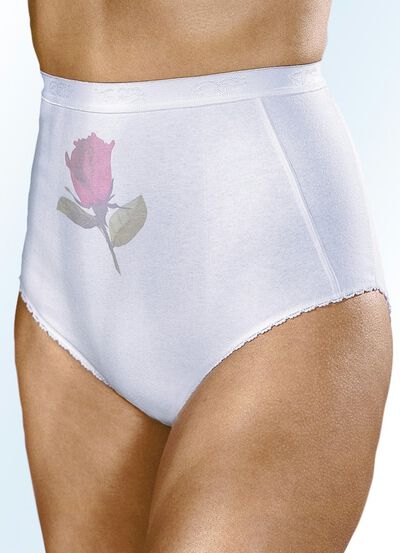 Set van vijf slips met rozendruk 