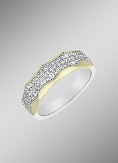 Verfijnd design – damesring met synthetische zirkonia 