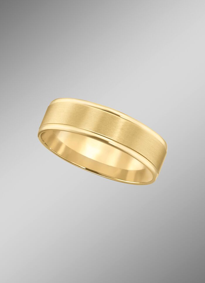 Brede, stevige trouwring, glanzend/mat 