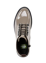 Remonte enkellaarsjes met trendy sierkettingen in veterlook TAUPE