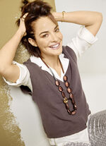 Trui met verlaagde schouders TAUPE