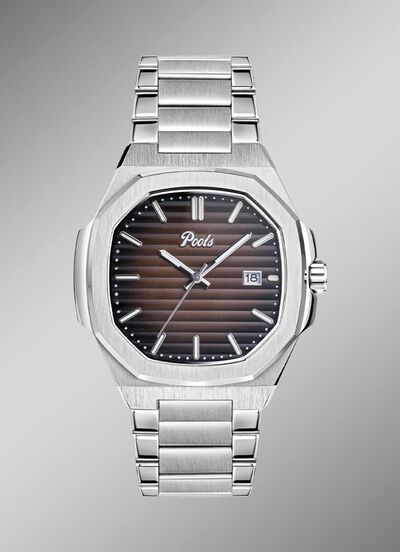 Quartz herenhorloge van roestvrij staal 