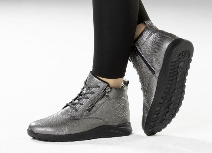 Waldläufer, comfortabele dames enkellaarsjes, winterschoenen, breedte H, gemaakt van hertenleer ALTSILBER