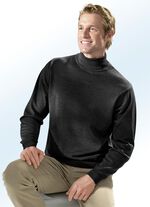 Coltrui in 3 kleuren met gebreide ribboorden ZWART