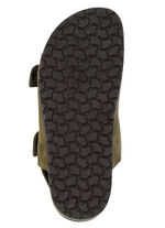 GINO GALANTE, lichte herensandalen, met elastische band GRÜN