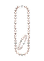 Prachtig glinsterende sieradenset van 2 stuks ROSÉ