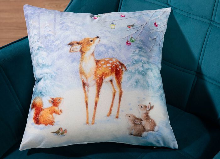 Kussensloop met fluweellook 