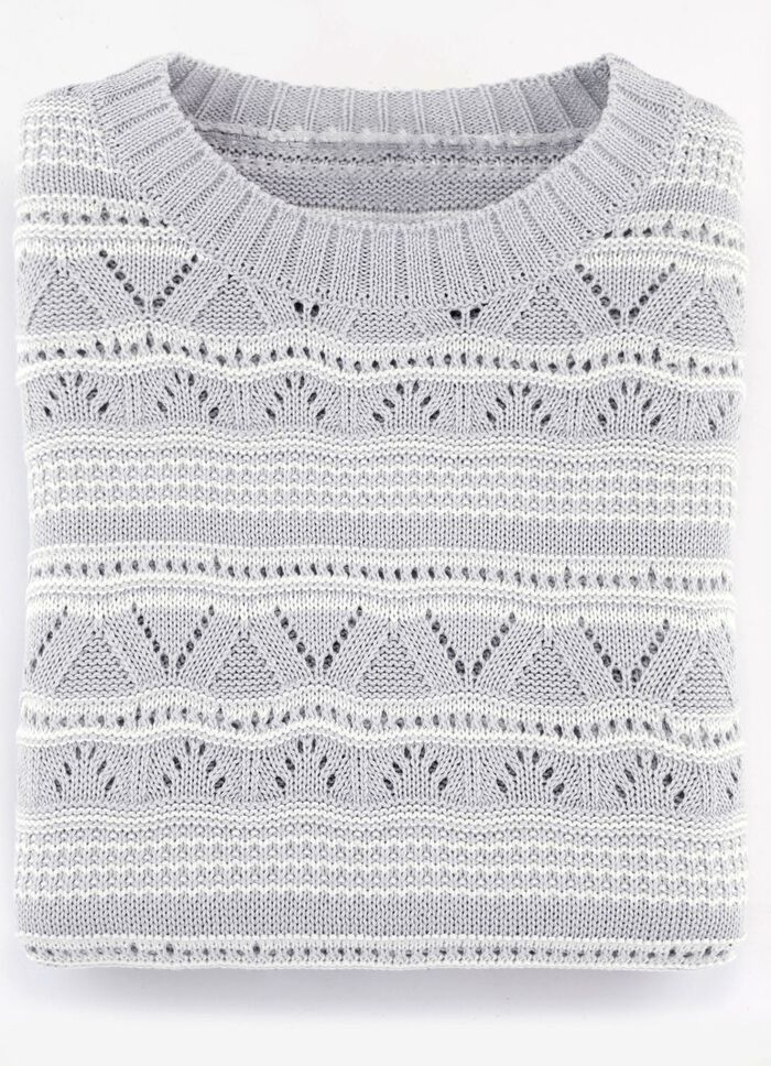 Trui met streepjesmotief 