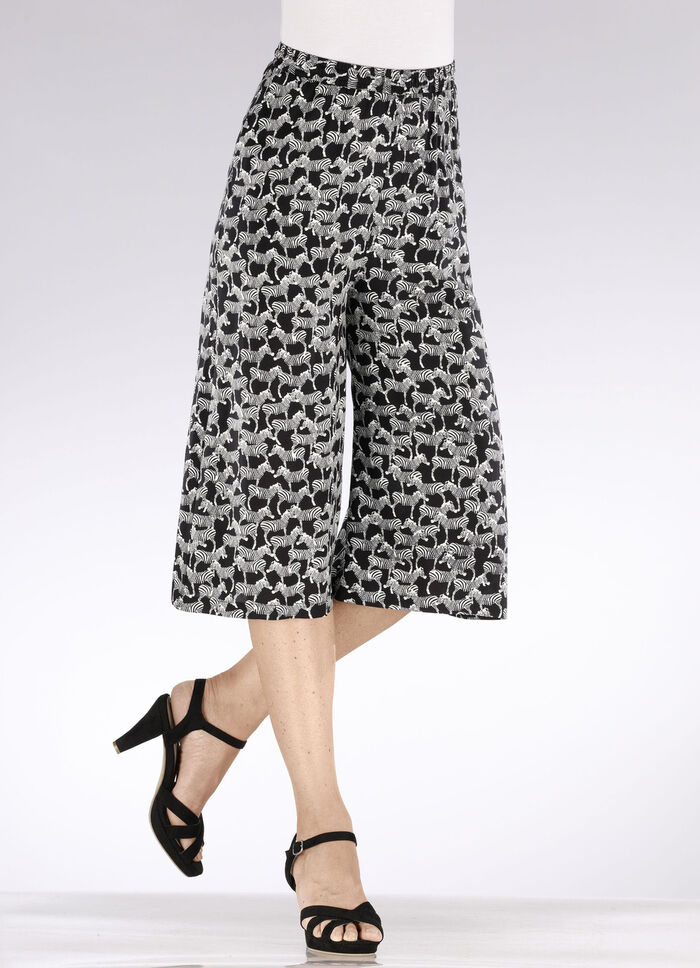 Culottes in pull-on stijl SCHWARZ-WEISS