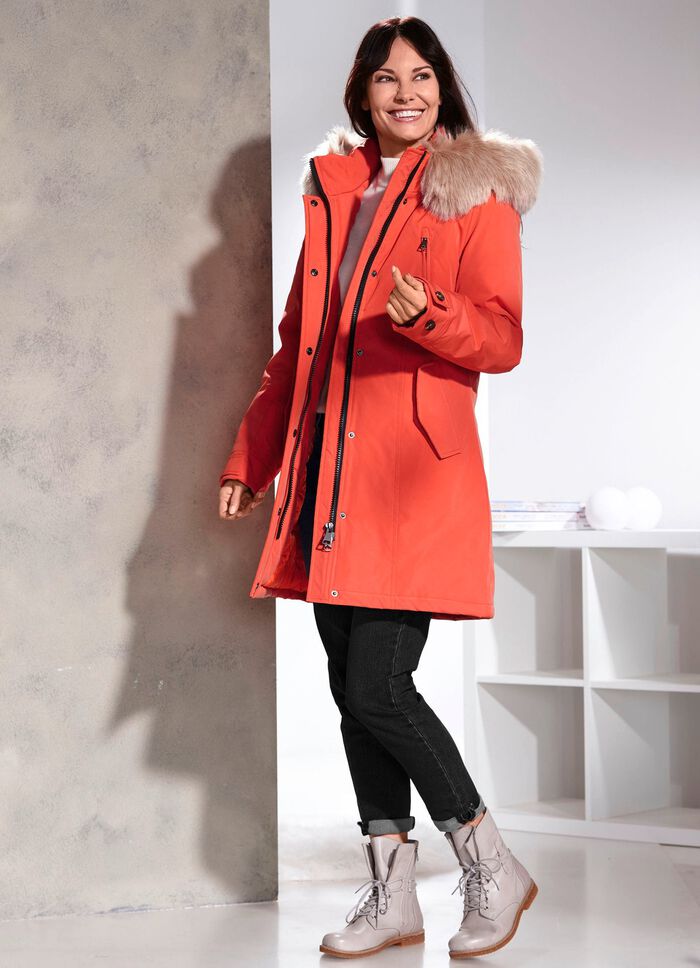 Korte jas met verstelbare capuchon 