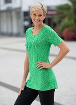 Shirt met bies aan de voorkant in 2 kleuren 