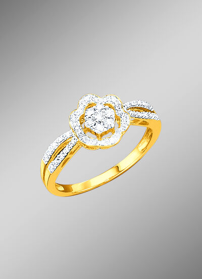 Damesring met diamanten 