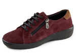 ELENA EDEN, comfortabele dames veterschoenen, breedte G, met uitneembaar voetbed BORDEAUX