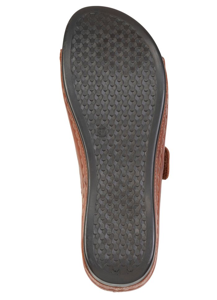 Comfortabele damesmuiltjes, breedte G, met klittenbandsluiting BRAUN