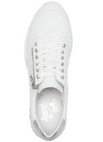 Rieker, comfortabele damessneakers, breedte G, met rits WIT