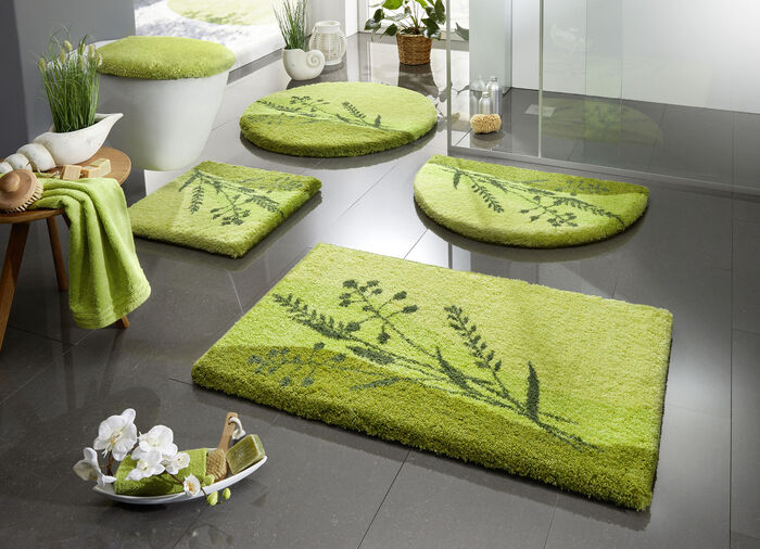 Natuurlijk vormgegeven badkamerset van het merk Grund GROEN