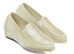Comfortabele mocassin in elegante krokodillen-look BEIGE