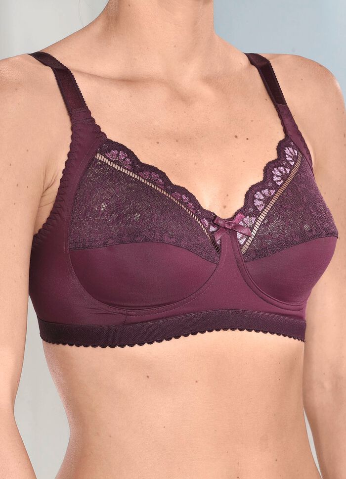 Laurina-tweepack bh's met op kleur afgestemde elastische kant 