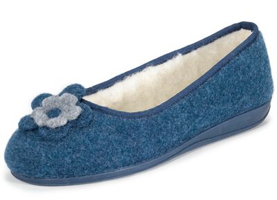 Laurina, warme damespantoffels, met scheerwol 