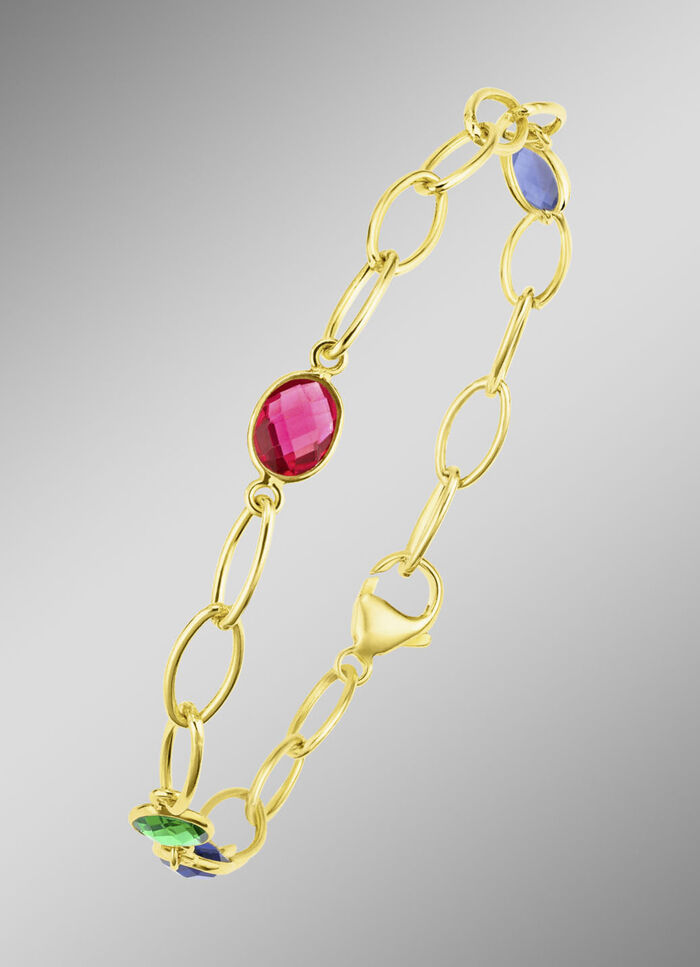 Kleurrijke elegantie: armband met kwarts in verschillende kleuren 