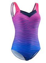 Laurina badpak met halslijn en half korset 