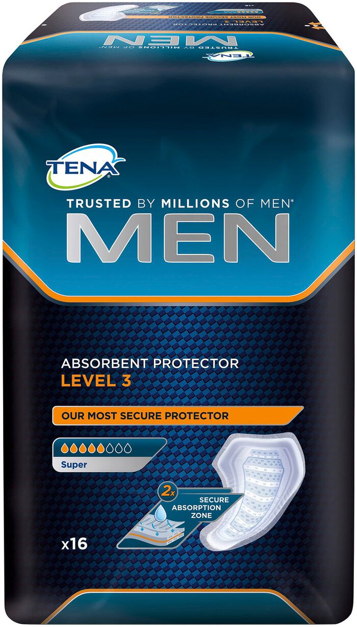 Tena Men inlegzolen bieden bescherming, comfort en discretie 