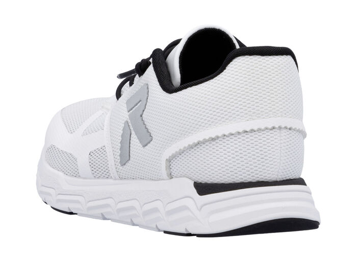 Rieker sneaker gemaakt van gedeeltelijk gecoat mesh-materiaal WIT