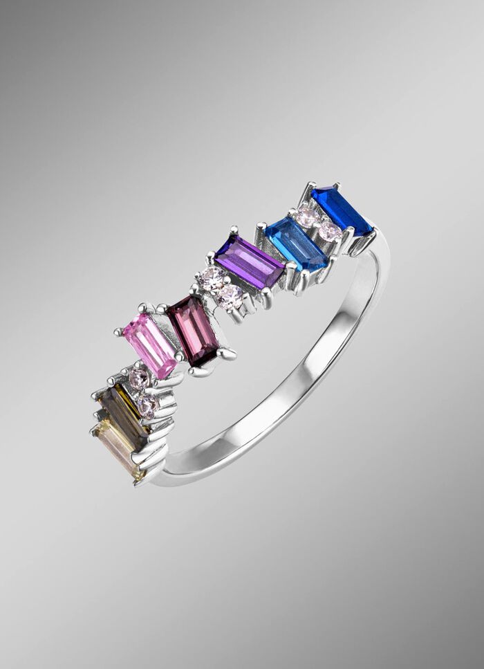 Damesring met synthetische zirkonia 