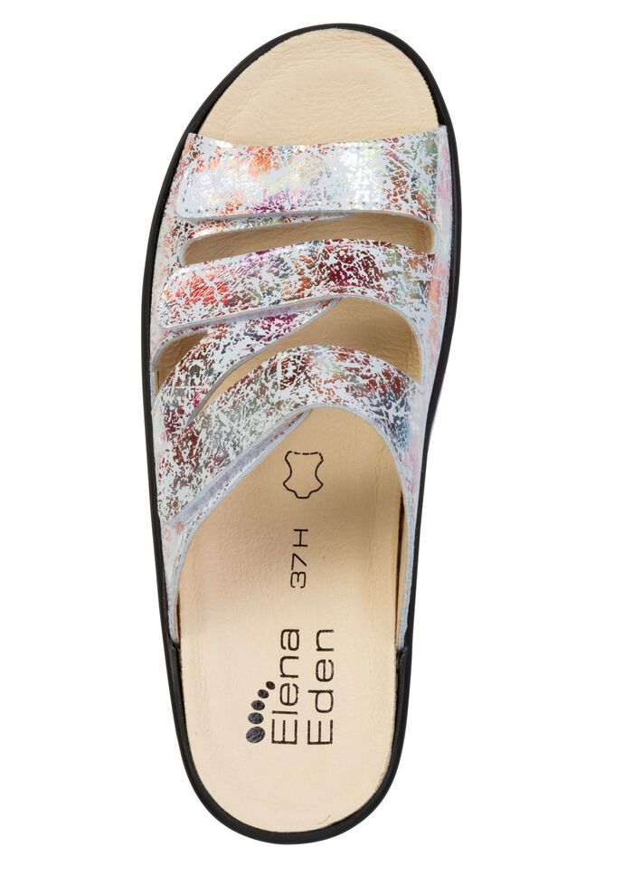 ELENA EDEN, comfortabele damesmuiltjes, breedte H, met uitneembaar voetbed ECRU-ROS&Eacute;