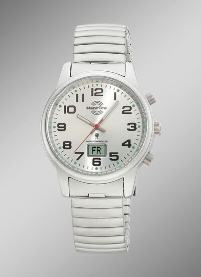 Master Time radiogestuurd dameshorloge met roestvrijstalen trekkoord 