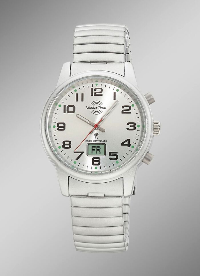 Master Time radiogestuurd dameshorloge met roestvrijstalen trekkoord 