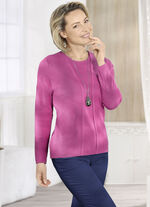 Trui in twinset-look met scheerwol MAUVE