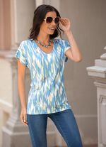 Shirt met zilverfolieprint 