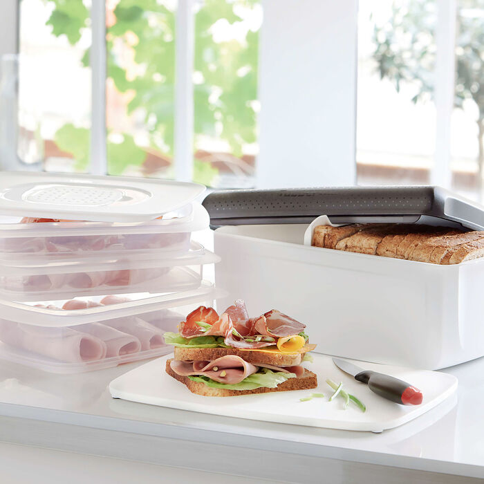 Tupperware BreadSmart broodcontainer WIT-ZWART