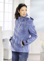 Functioneel jack met regenscherm op de capuchon JEANSBLAU
