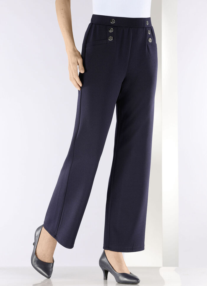 Broek met decoratieve knopen MARINE