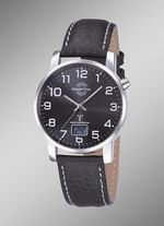 Prachtig leren herenpolshorloge 