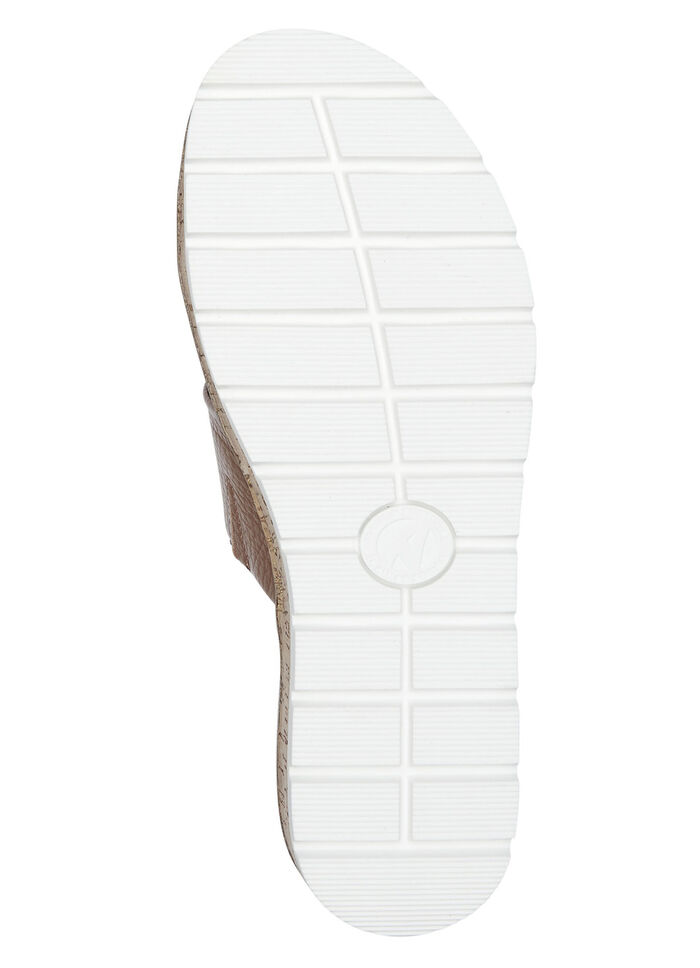 ELENA EDEN, comfortabele damesmuiltjes, breedte G, met uitneembaar voetbed COGNAC-ZWART