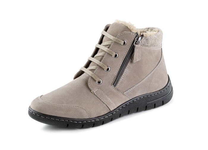 ELENA EDEN, gevoerde dameslaarzen, winterschoenen, breedte H, met uitneembaar voetbed TAUPE