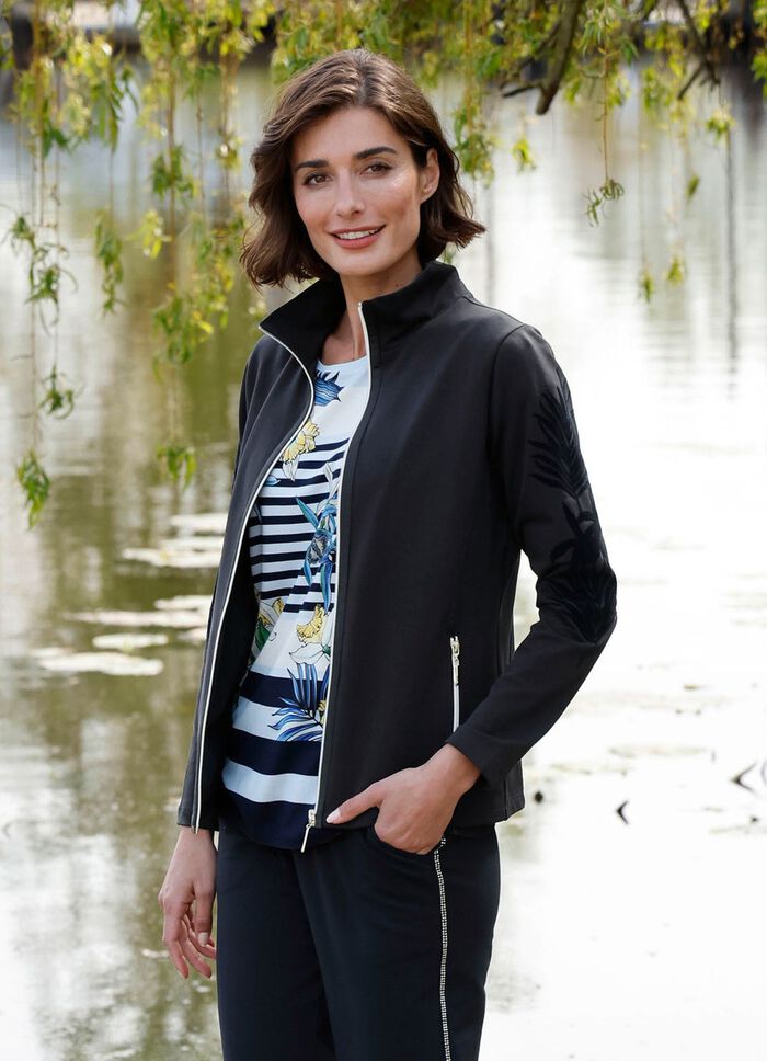 Sweatvest met bloemenprint 