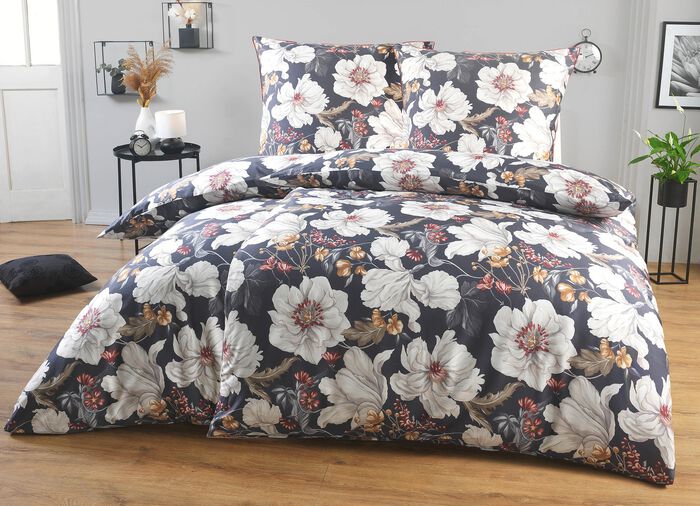 Digitaal bedrukte beddengoedset van Irisette ZWART