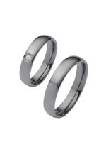 Glanzende tantaal trouwring 