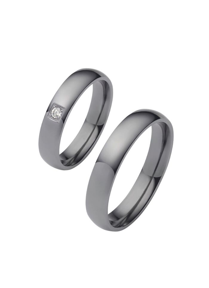 Glanzende tantaal trouwring 