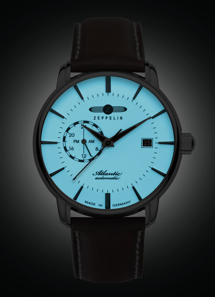 Zeppelin automatisch herenhorloge met leren band 