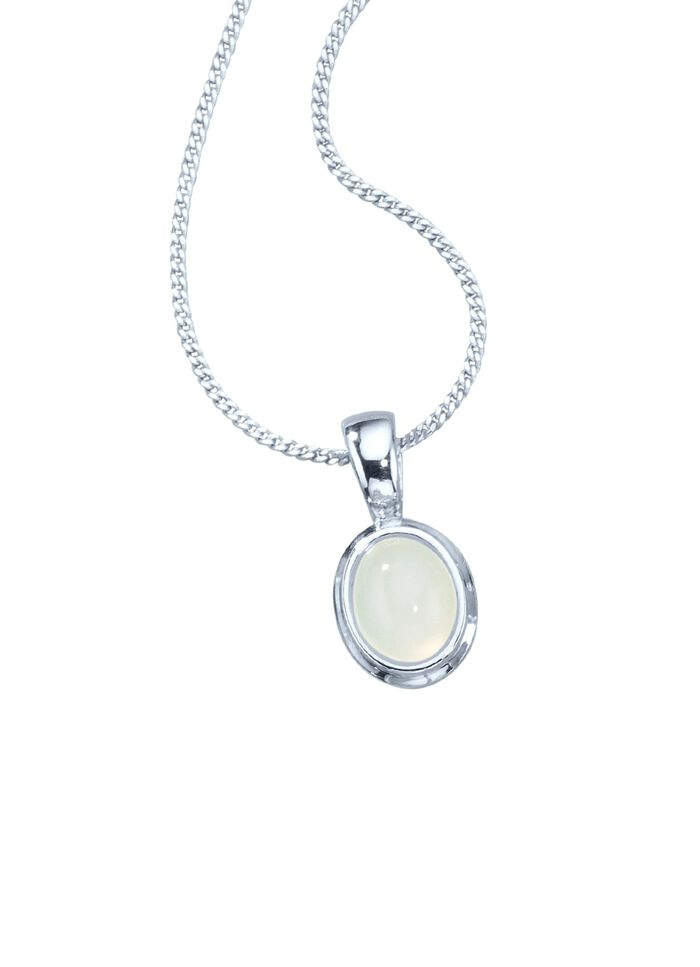 Kettinghanger met pantserketting en echte, witte maansteen 