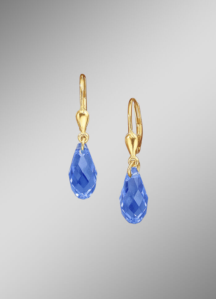 Oorbellen met druppelvormige Swarovski-kristallen 