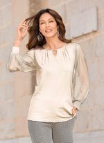 Shirt met lange chiffonmouwen 