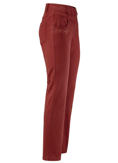 Broek met fonkelende strass steentjes 